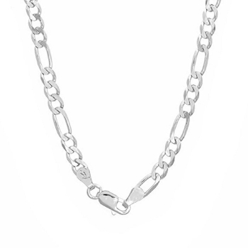 Authentic Solid Sterling Silver 4MM Figaro Link .925 ITProLux Necklace Chains